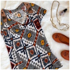 Tiny Cotton Boho Tribal Print Top